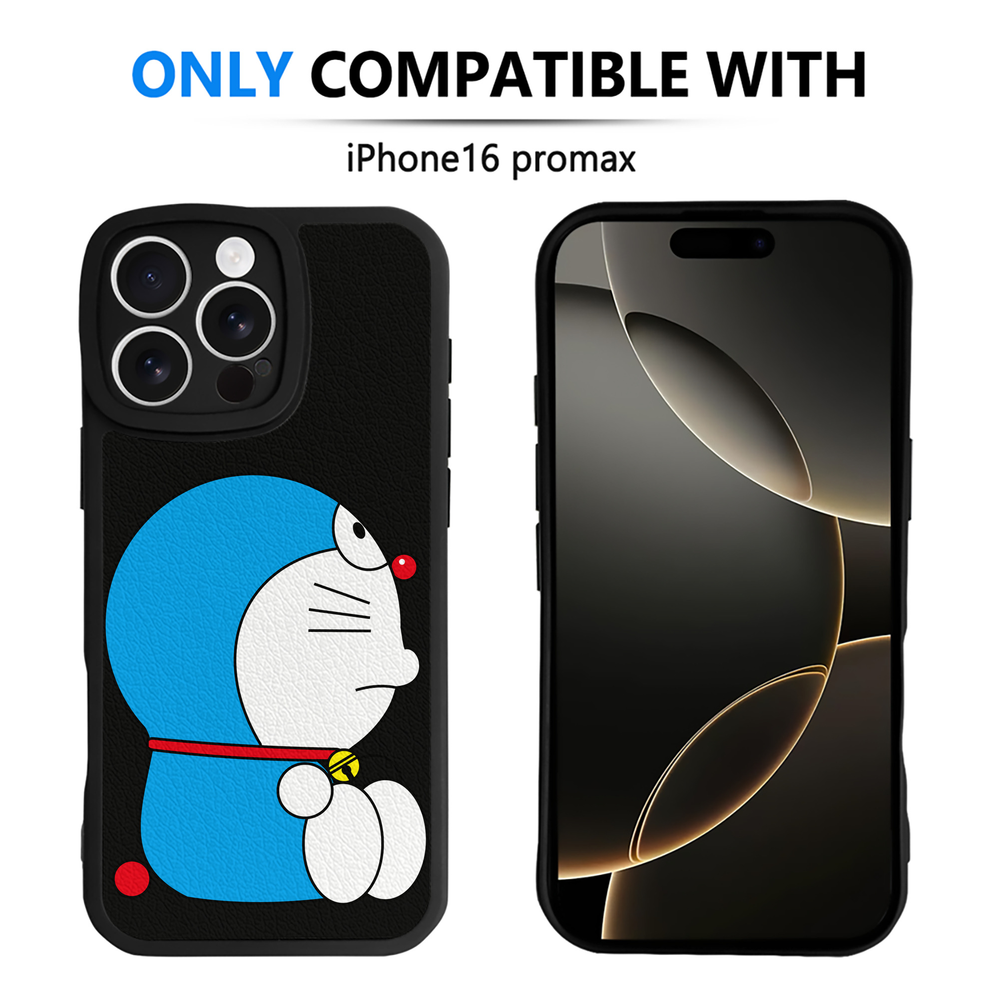 （画像用） ドラえもん Doraemon 【iPhone 16シリーズ対応】シリコンスマホケース（レザー調） 材質：シリコン